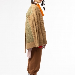 Quilted Cardigan Camel