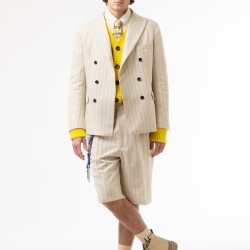 Gessato Cream Blazer