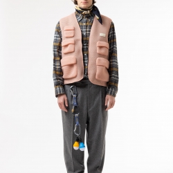 Mesh Multipocket Vest Pink