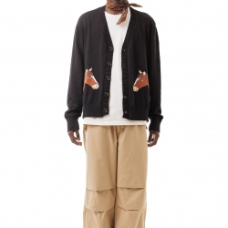 Horses Cardigan Black