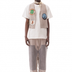 Multipatch Suede Vest Grey