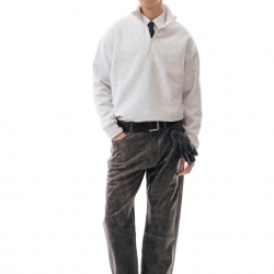 Basic Half Zip Sweater Grey