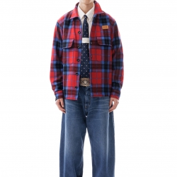 Shetland Check Overshirt Blue/Red