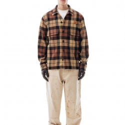 Shetland Check Overshirt Beige/Black