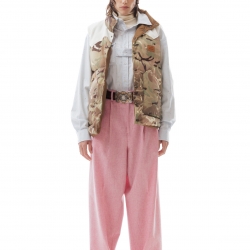 Camo Paneled Down Vest 