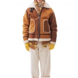 Two-Tone Shearling Jacket