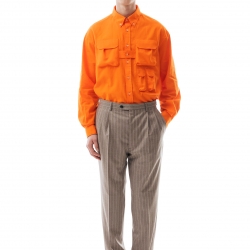 Gessato Beige Trousers