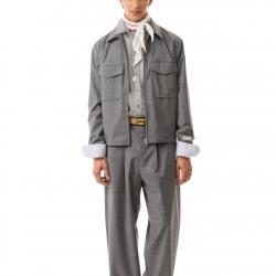 Nylon-Wool Overshirt Grey