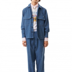 Ripped Denim Overshirt