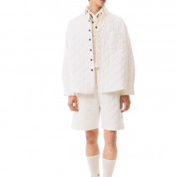 Quilted Popeline Overshirt Cream