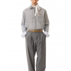 Organza Nylon Shirt Grey