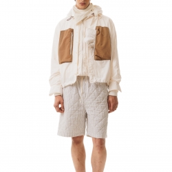 Nylon Shirt Cream-Brown