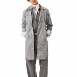 Splash Printed Nylon Coat 