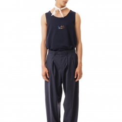 Nylon-Wool Trousers Navy
