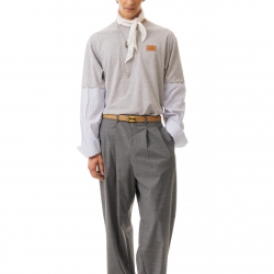 Nylon-Wool Trousers Grey