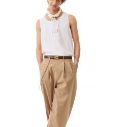 Nylon-Wool Trousers Camel