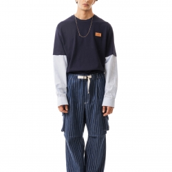 Gessato Denim Cargo Pants 