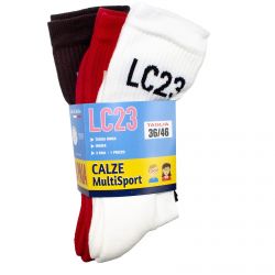 LC23 Socks Adults W-R-B