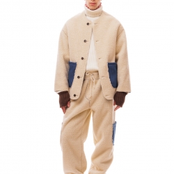 Fur-Denim Liner Jacket 