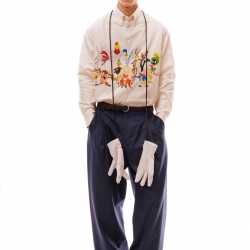 Ripstop Wool Navy Trousers