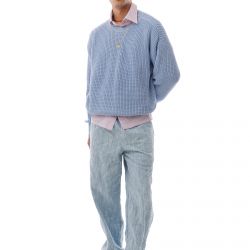 Rib Knit Sweater Pale Blue