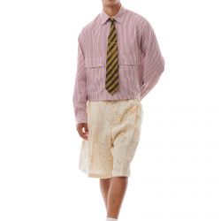 Boxy Shirt Burgundy-White