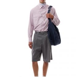 Pockets Stripes Shirt Red-Blue-White