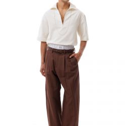 Crochet Half Zip Shirt 