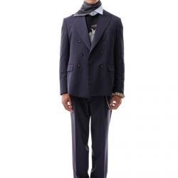 Gessato Pence Trousers Navy-Green