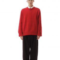 Round Collar Sweater Red