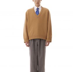 V-Neck Sweater Camel