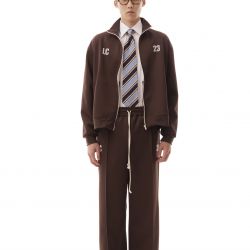 Football Track Jacket Brown 