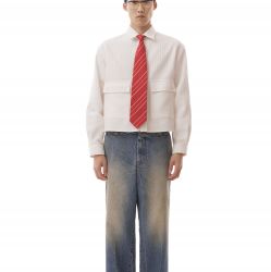 Boxy Honeycomb Shirt White