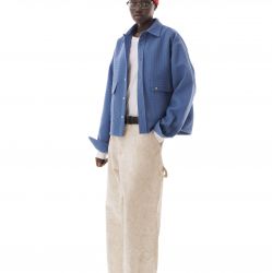 Boxy Honeycomb Shirt Blue