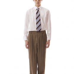 Crumpled Herringbone Trousers