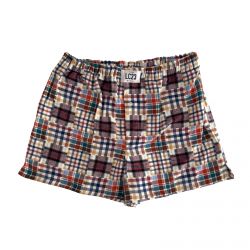 Patchwork Flannel Boxer Cream