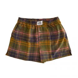 Check Flannel Boxer Army Green