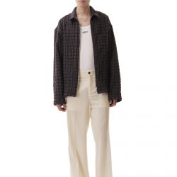Jacquard Check Overshirt Black