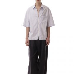 Zip Stripes Shirt Pale Blue