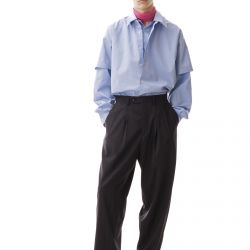 Marzotto Gessato Navy Pence Trousers