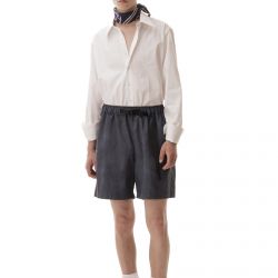 Washed Nylon Shorts Navy