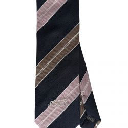Silk Tie Stripes Brown-Pink 