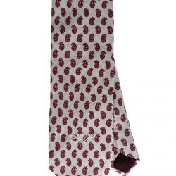 Silk Tie Micro Paisley Red