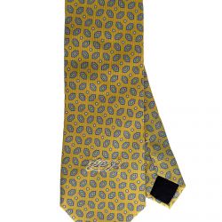 Silk Tie Micro Pattern Yellow