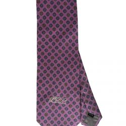 Silk Tie Micro Pattern Pink