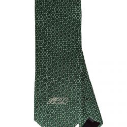 Silk Tie Micro Pattern Green