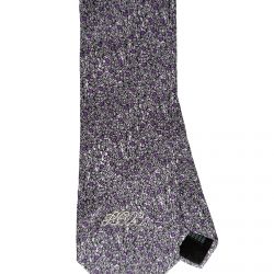 Silk Tie Micro Pattern Purple