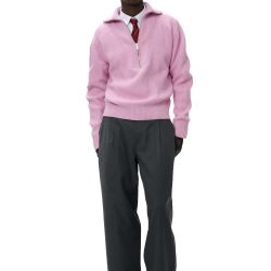 Half Zip Sweater Pink