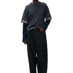 Multilayer LS T-shirt Dark Grey