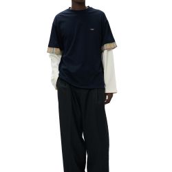 Multilayer LS T-shirt Navy